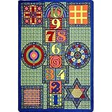 Joy Carpets Kid Essentials Active Play & Juvenile Games Galore Rug Multicolored 10'9 x 13'2 [並行輸入品]