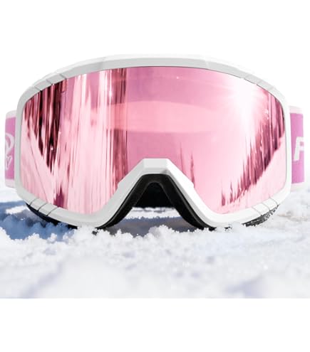 Amazon.co.jp: スキーゴーグルピンクのスキーゴーグルレディーススキー