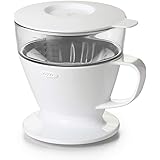 OXO オクソー お湯が自動で理想的なスピードで注がれる オート ドリップ コーヒーメーカー 1-2杯用 360ml ホワイト 台形フィルター 忙しい朝も手間いらず お湯はタンクに一気に注ぐだけ 食器洗い乾燥機対応 時短で簡単 美味しいドリップコーヒ