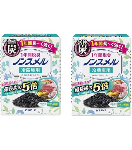 Amazon.co.jp: ノンスメル 冷蔵庫用 脱臭剤 白元アース 置き型 1年間