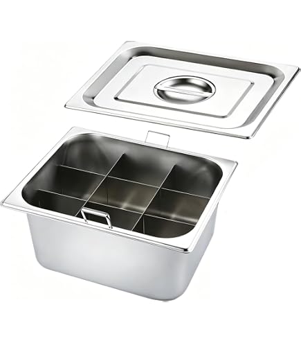 Amazon | HCTOOL おでん鍋 Ih/ガス対応 四角 6L 仕切り鍋 業務用 家庭