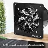 40W 220V 排気ファン バスルーム窓排気ファン 換気扇 換気ファン ウォールマウント 家庭浴室用 低騒音 高い作業効率 ホーム バスルーム キッチン ガレージ 通気 換気 湿気 使いやすい(黑色