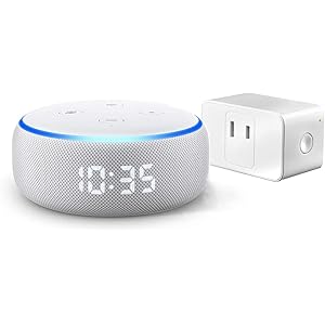 Echo Dot (エコードット)第3世代 - スマートスピーカー時計付き with Alexa、サンドストーン + Meross WIFIスマートプラグ ホワイト 1個入り