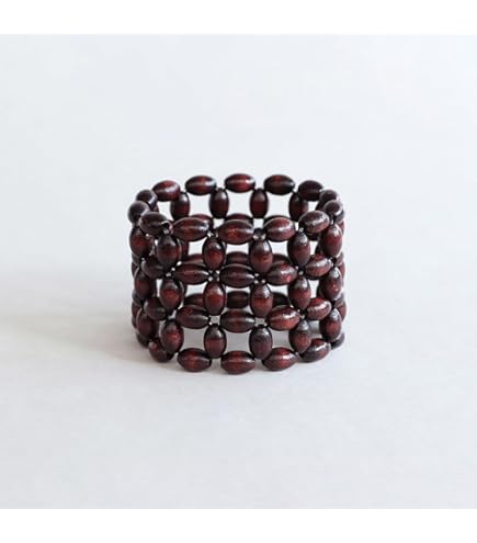 Amazon | MIYUKI（ミユキ） MOKUMOKUウッドビーズ ブレスレット