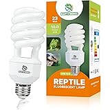 REPTI HOME UVB 爬虫類 ライト レプタイルUVB 10.0 23W コンパクト蛍光灯 爬虫類 紫外線ライト 日中の光 可視光線•UVA フトアゴヒゲトカゲ トカゲ ヤモリ リクガメ用爬虫類ライト
