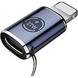 USB Type C to ライトニング 変換アダプタ 27W， タイプC ライトニングコネクタ 急速充電 高速データ転送 USB-C i-Phone 変換コネクタ アルミニウム合金 ミニサイズ 紛失防止 変換 アダプタ
