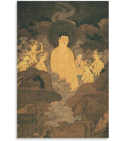 Amazon.co.jp: 【真作小虎落款】掛軸「田能村直入画森田悟由賛観音画賛