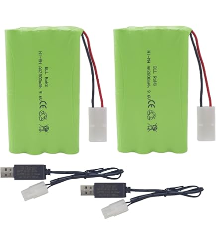 Amazon | タミヤ・ニカドバッテリー9.6V-600mAh 【QDパック】と家庭用