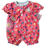 CALLTEL'S カバーオール 3M 6M 9M 12M 60 70 80 半袖 女児 ロンパース (9M)