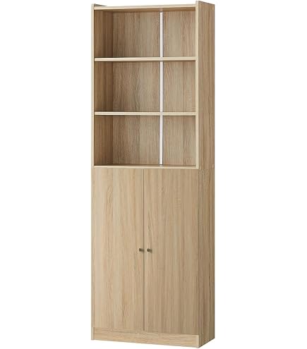 Amazon.co.jp: 【骨董品】レトロ本棚ガラス扉付き無垢材木製収納家具
