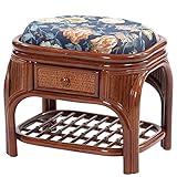 サンフラワーラタン 籐収納付きスツール ブルー R431HRA