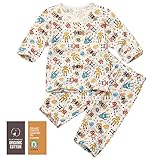 【あるこんたるこん】 オーガニックコットン ベビー キッズ ジュニア ルームウェア パスロボ君 男の子 パジャマ 7分袖 ハーフパンツ (100)