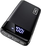 INIU モバイルバッテリー 大容量 20000mAh 【PSE認証済/超コンパクト】3A 急速充電 USB C&Micro入力 LEDディスプレイ 残量表示 スマホ充電器 携帯バッテリー 2USB出力ポート 持ち運び便利 携帯充電器 iPhone/iPad/Xperia/Android対応 PSE認証済 地震/災害/旅行/出張/緊急用などの防災グッズ