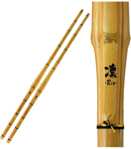 Amazon | 燻竹 竹刀/39/真竹古刀型/先中吟仕組W [完成品] 金文字『不撓