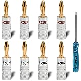 アズキホーム 24K 金メッキ バナナプラグ 8本セット