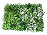 MedianField 【 ウォールグリーン 壁掛け 80cm×120cm フル セット 芝×4 シダ大×1 シダ小×1 オリヅルラン×3 葉×2 モンステラ×2 】 フェイクグリーン リーフグリーン