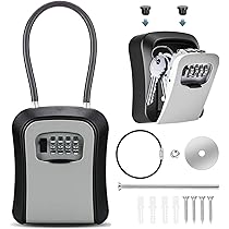 Amazon.co.jp: ibubu ワイヤーキーボックス 4桁 ダイヤル式