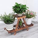 Plant shelf フラワーポットラック、2段フラワーラック、バルコニー付木製シェルフ長方形多機能シェルフ Flower racks ( 色 : ブラウン ぶらうん , サイズ さいず : 54*