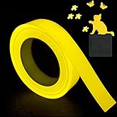 蓄光テープ 高輝度 蛍光テープ 幅2cm 長さ5m 発光安全テープ 長時間発光 装飾 DIY 防水 自転車 防災対策 キッチン 廊下 階段 夜釣り 屋外 壁 出口標識 (イエロー)