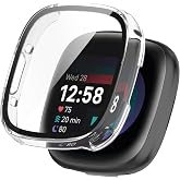 YAODLE For Fitbit Sense 2/Versa 4 カバー Fitbit Sense 2/Versa 4 ケース PC素材 Fitbit Sense 2/Versa 4 カバー ガラスフィルム一体型 全面保護 二重構造 防塵 日本旭硝