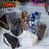100本の再シール可能な透明なプラスチックジップロックバッグ10x15cm