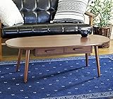 リビングテーブル 引き出し付き 幅110cm 楕円 オーバル 北欧 木製 B07DZPYFG9