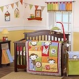 4 Lil' Monkeys 6 Piece Infant to Toddler Crib Bedding Set by Cocalo by Cocalo