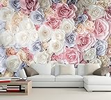 bzdhwwh Manyテクスチャローズフラワー壁紙3d壁壁画、リビングルームテレビソファ壁ベッドルーム部屋レストランホテルPapelデParede 6925910758701