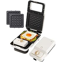 SOLEMOOD ホットサンドメーカー 耳まで焼ける 電気 ワッフルメーカー 61SxTKV2CNL._AC_UL210_SR210,