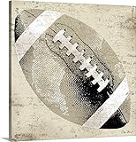 Peter Horjusプレミアムシックラップキャンバス壁アート印刷題名Vintage Football 16" x 16" 2381909_24_16x16_none