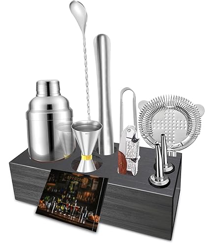 Amazon｜Mosj カクテルシェーカー 18点セット カクテル シェイカー