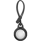 Belkin AirTag ケース ストラップ 保護カバー ブラック 自転車 財布 子供 安全 犬 猫 首輪 紛失防止 盗難防止 F8W974btBLK-A