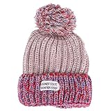 Domybest ふわふわ ボンボン 付き 手織り ベビー 帽子 大人 子供用 コットン100％ ニット帽 冬 赤ちゃん用 保温 暖かい 親子 キャップ プレゼント ギフト