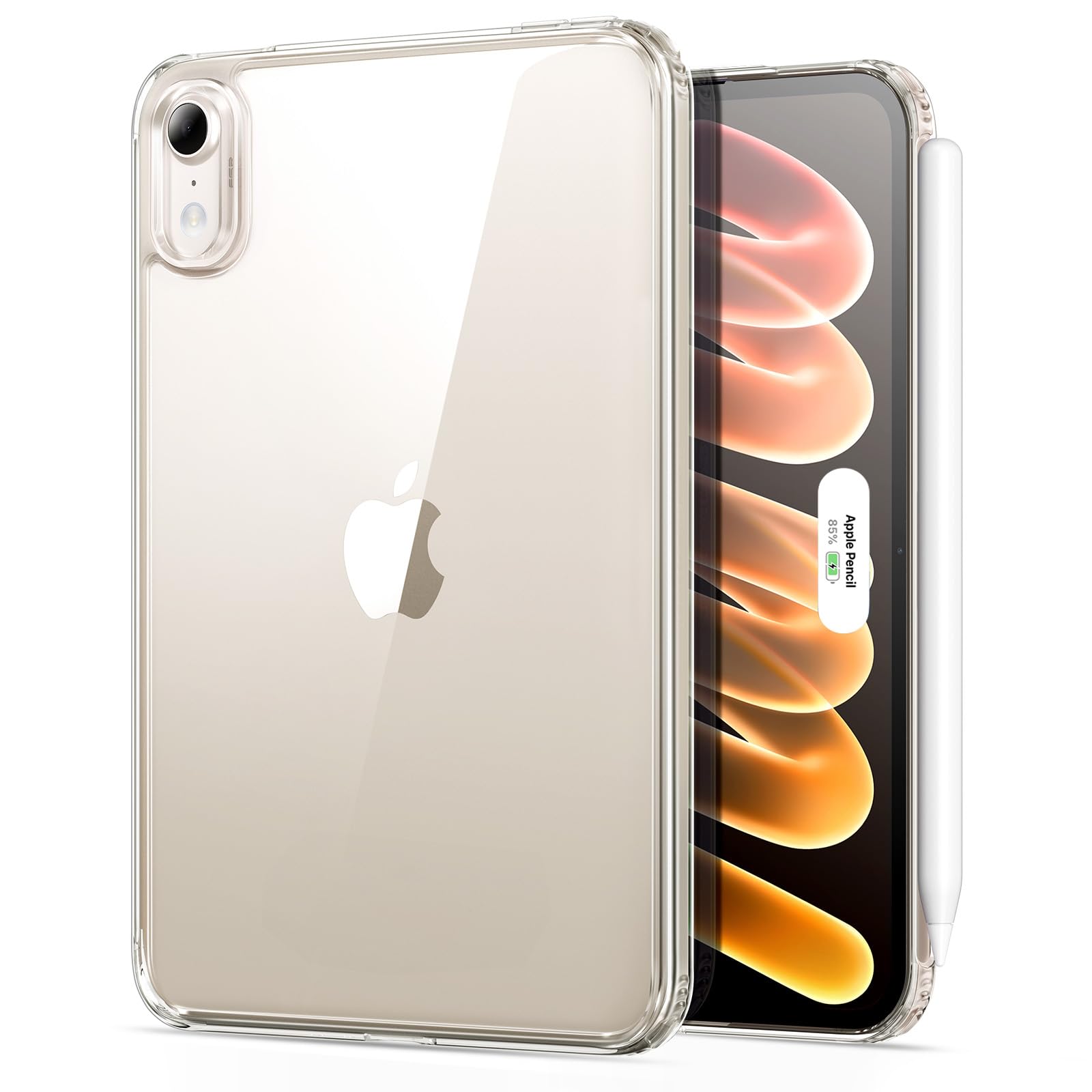 ESR iPad mini 8 ケース (A20 Pro, 2026) 対応 ハイブリッド保護 薄型軽量 クリア | ipad mini カバー 8.5インチ Apple Pencil対応 耐黄変 ハード背面 ソフトフレーム Classicシリーズ