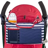 Lmeison Baby Stroller Organizer withポータブル変更パッド/肩ストラップ/ Baby Strollerストラップ、スタイリッシュなデザイナー&オーガナイザースマートM