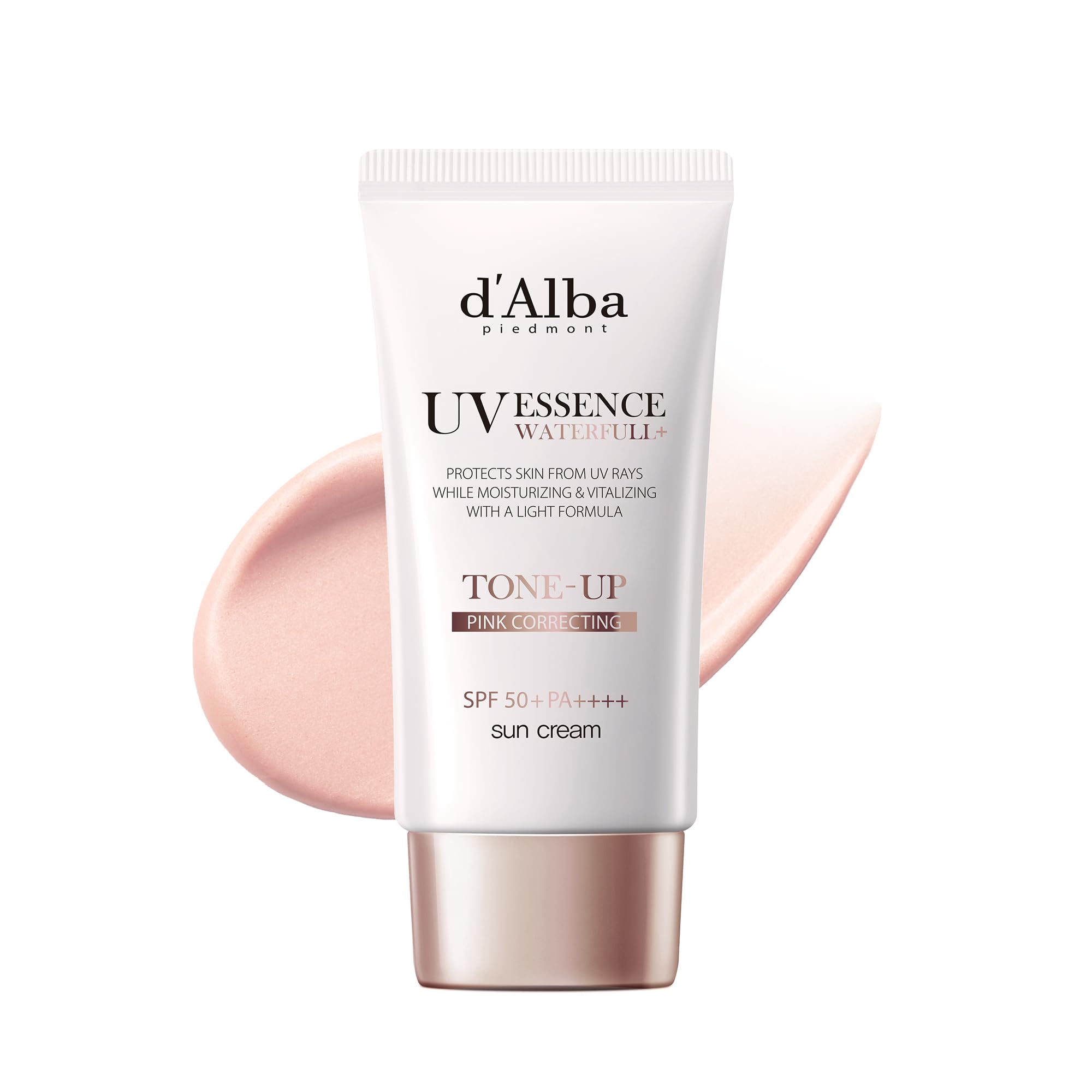 【d'Alba公式】ピンク(Pink) トーンアップサンクリーム (50ml) ダルバ 化粧下地 崩れにくい テカリにくい 日焼け止め ベースメイク カバーアップ - 1