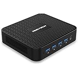 MINISFORUM GK41 Mini PC Celeron J4125 Quad-Core CPU, DDR4, 8 GB + M.2, 2280, 128 GB, SATA SSD, Windows 10 Pro, Small PC, DIY