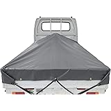 軽トラックシート スロープ型 シート単品 グレー (前)2.0ｍ・(後部)1.9ｍ×(長さ)2.15ｍ コードゴム4ｍ×2本付き 台形シート