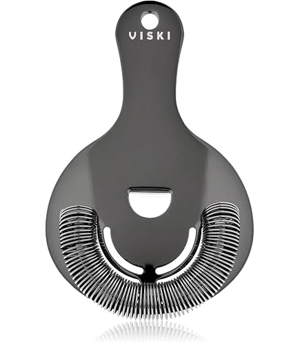 Viski 5781 Warren Shaker Da Cocktail In Acciaio Inox Nero - 500 Ml Con Colino Integrato - 4