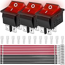 sssssssさま専用 Amazon.co.jp: MKBKLLJY 3PCS ロッカートグルスイッチ AC 16A 250V/20A