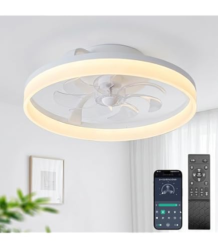 Amazon.co.jp : シーリングファンライト ZXhome 50cm 扇風機 一台二役