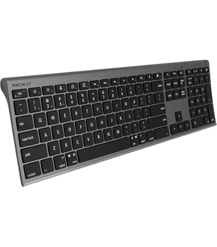 Amazon | Macally USB-A有線キーボード テンキー付き スリム Mac用 US