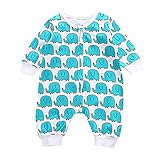 (プタス) Putars赤ちゃんの服ファッション秋と冬の長袖漫画象のバナナクロールスーツ快適なパジャマ旅行服6ヶ月 - 24ヶ月