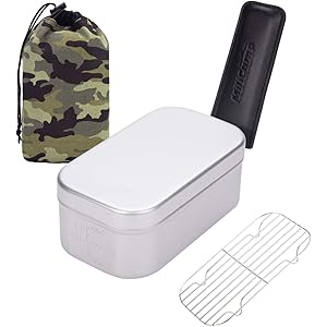 MiliCamp MR-250 Pro メスティン 4in1セット キャンプ 飯ごう バリ取り済 アウトドア 自宅炊飯 防災対策 絞り加工 目盛付