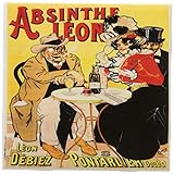 CT _ 149285 BLNヴィンテージFood and Drink Labels andポスター – Vintage Absinthe Leonフランスワイン広告ポスター – タイル 4-Inch