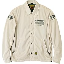 vanson メッシュコーチジャケット アイボリー　Mサイズ vanson メッシュコーチジャケット アイボリー Mサイズ Amazon.co.jp