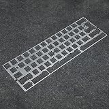 YMDK 真鍮 アルミニウム PCプレート 素材 ポジショニングボード サポート ISO ANSI 61 64 Minila レイアウト GH60 PCB 60% キーボード DIY (シルバーアルミニウムプレートB)