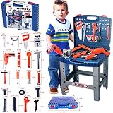 リアルなおもちゃツールセットワークベンチKidsワークショップToolbench with " Electric "ドリル