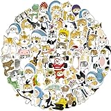 猫 ステッカーセット 50枚 防水シール キャット おしゃれ 可愛い 手帳 シール学生 DIY アウトドア バイク ステッカー ステッカーパック、デカール、スーツケース 車 バイク ヘルメット パソコン スケートボード ギターに適用 (50枚 猫ステッカー) [並行輸入品]