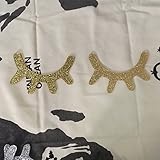 habudda木製Eyelash壁装飾Sleepy Eyes幼児ベビー用吊り下げ部屋保育園装飾壁ステッカーベビーシャワーギフト ゴールド 17-HBD-ELSH